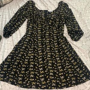 Nice black with flowers dress, selling for 18 dollars